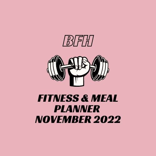 November 2022 Monthly Fitness Meal Planner Downloadable PayPal