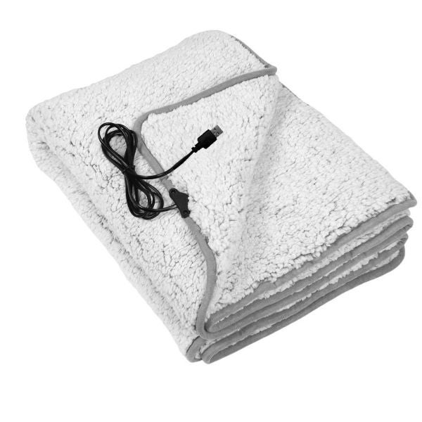 Sherpa Fleece Heated Throw Blanket PayPal