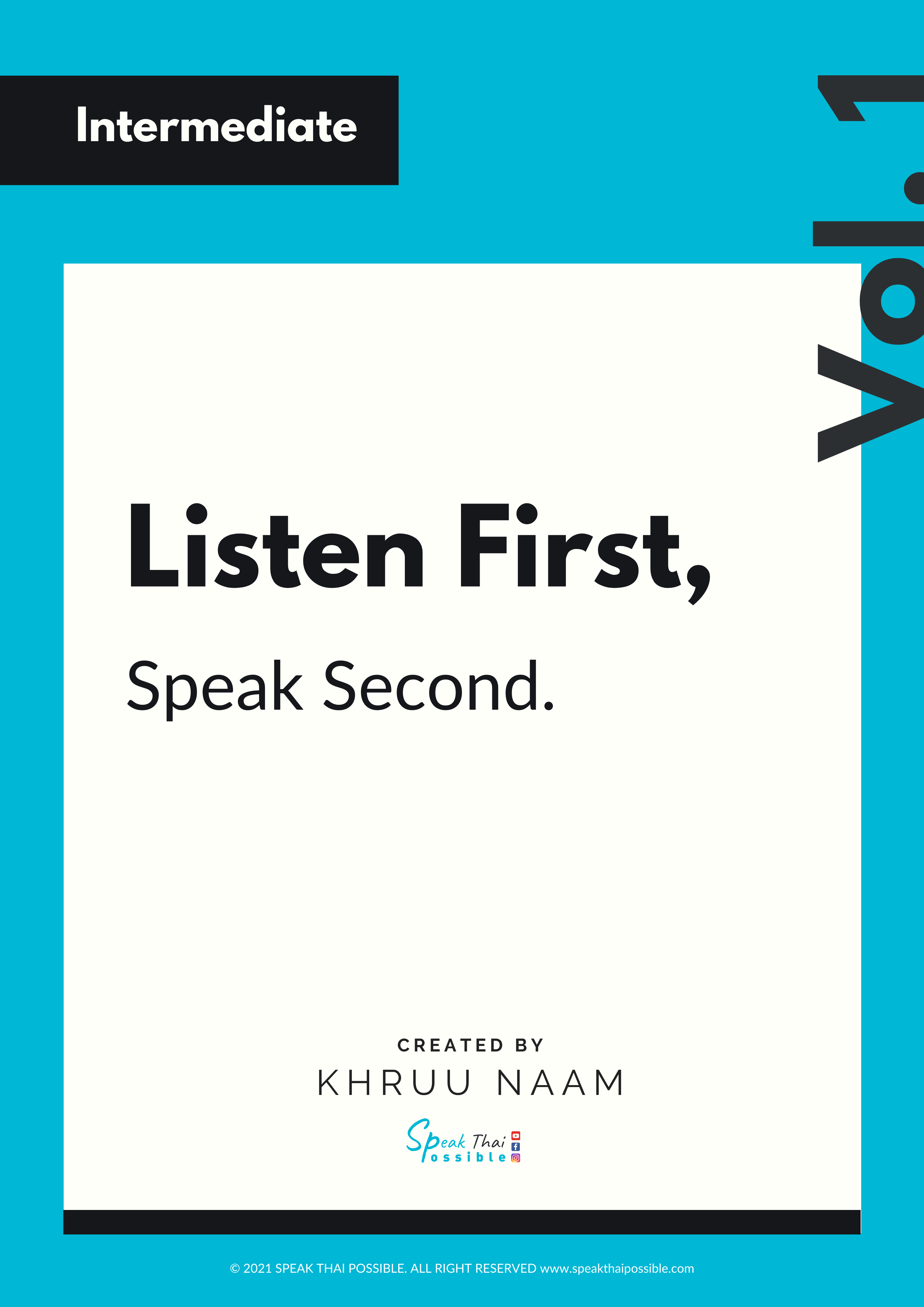 Listen First Thai Audio Lessons Intermediate Vol.1 PayPal
