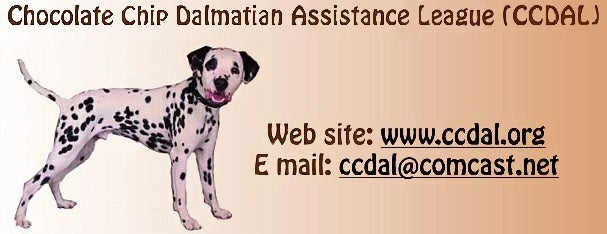 Chocolate Chip Dalmatian Assistance League logo