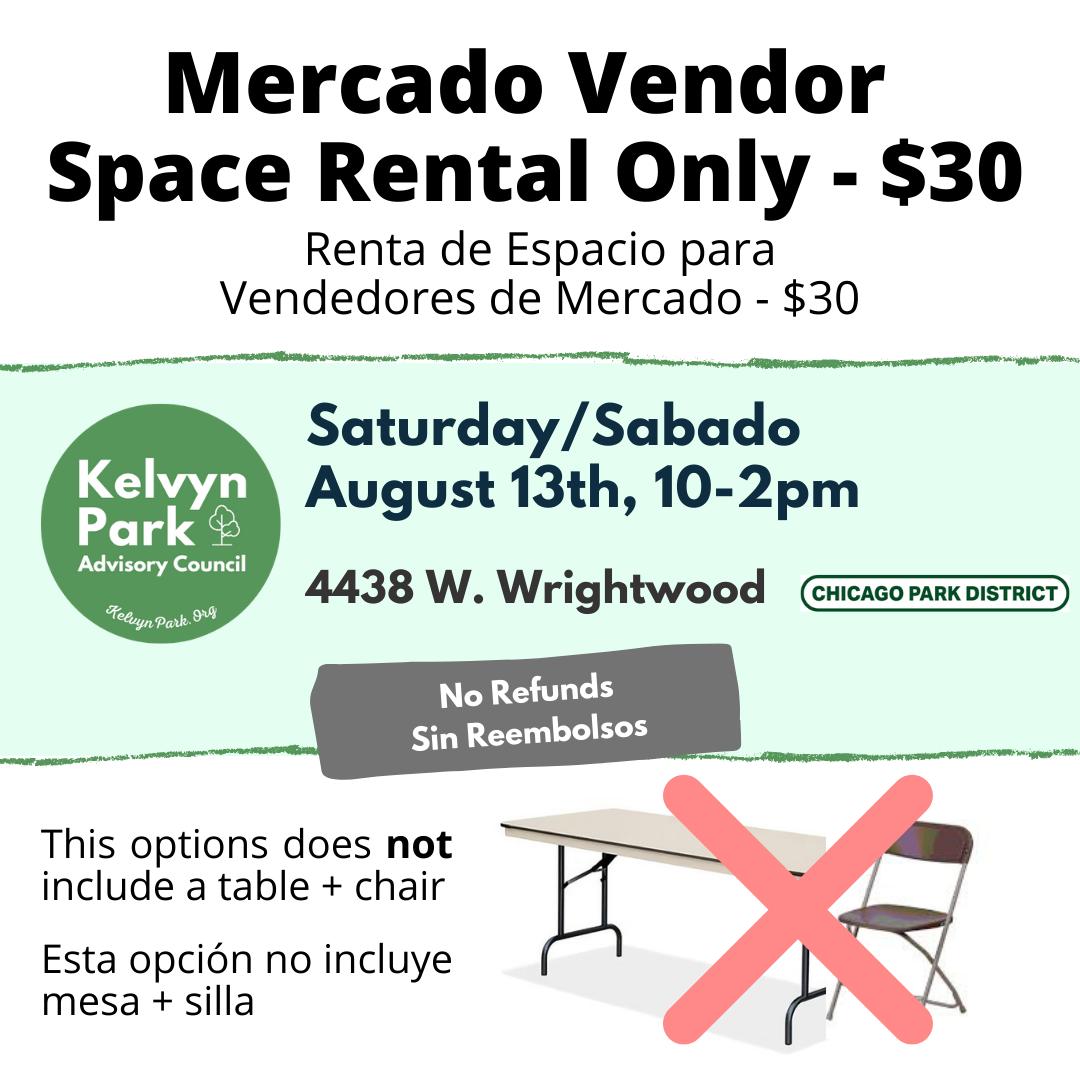Mercado Vendor Space Rental at Kelvyn Park PayPal