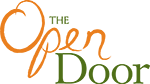 The Open Door | "Feeding people. Changing lives." logo